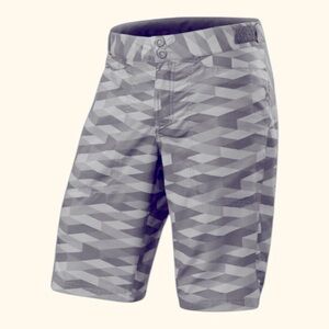 Enduro Sport Shorts Padded Grey Geometric Men Size 40 Bikercore Sportswear